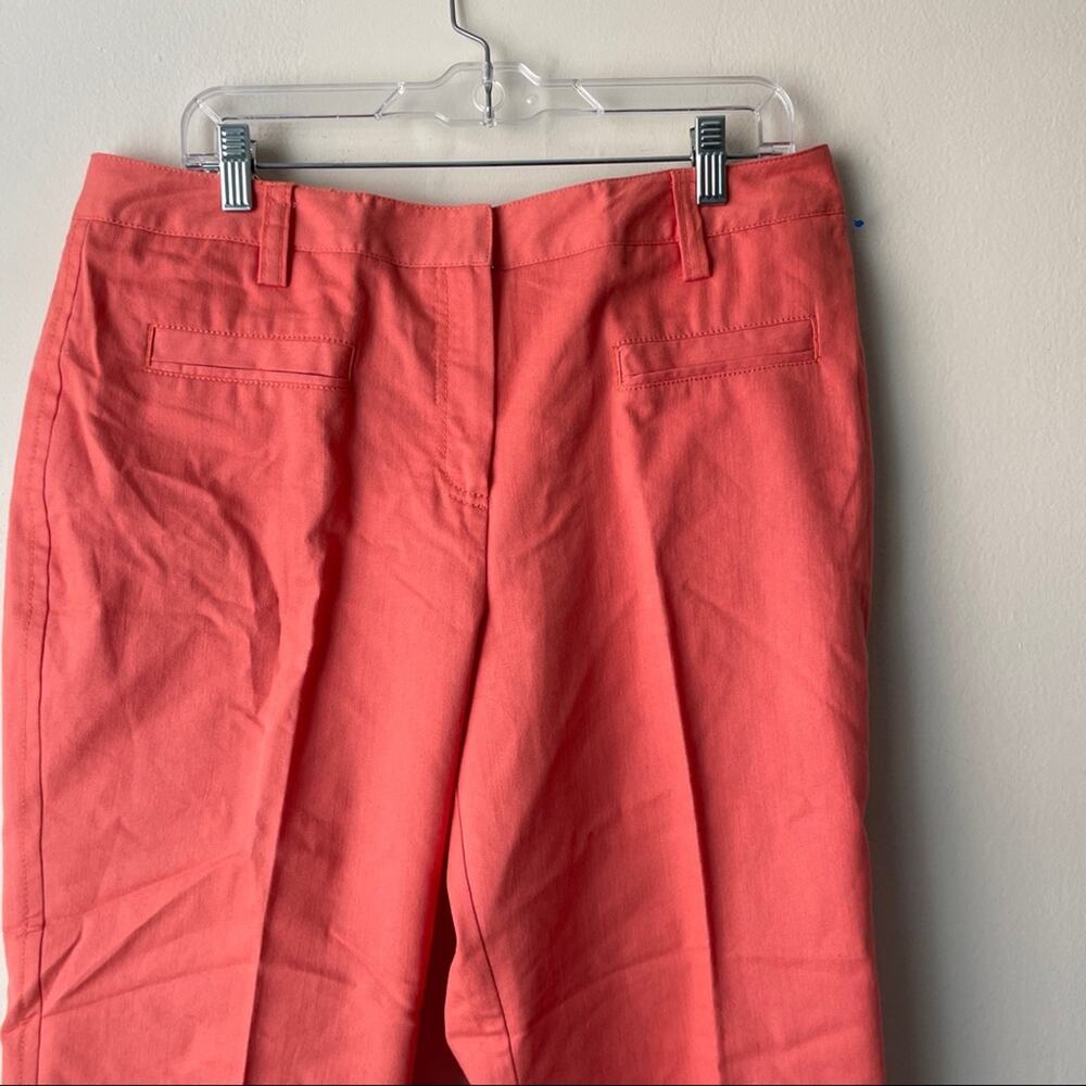 Larry Levine NWT French Orange Stretch Straight Leg Capri Pants - Size 14 (NWT) - Picture 3 of 10
